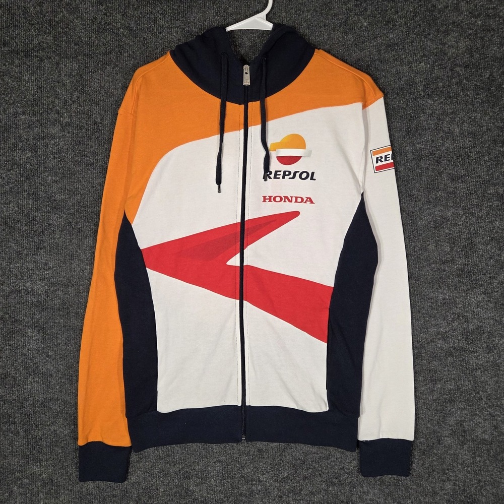 Repsol Honda Hoodie Mens Large Full Zip MotoGP Racing Official Licensed NWT